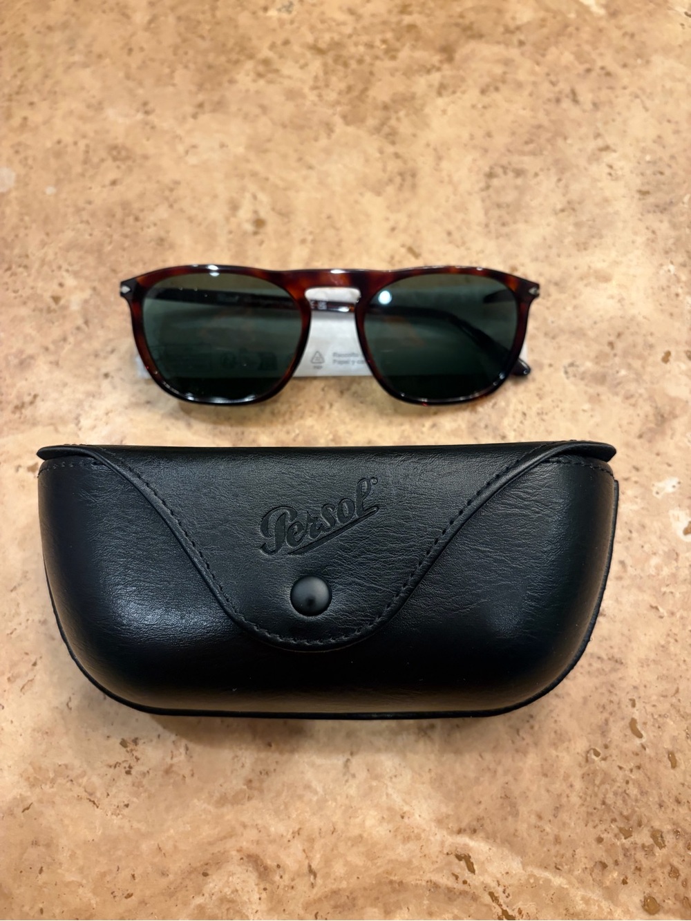 Persol PO3391S men’s polarized aviator sunglasses, NWT, BRAND NEW